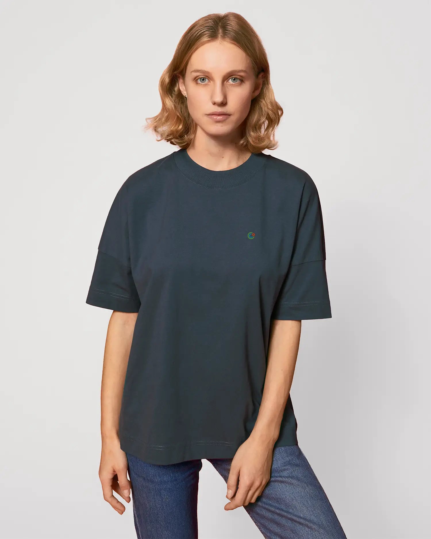 Oversized T-Shirt aus Bio-Baumwolle | Nachhaltige Mode - elvature#farbe_india-ink-grey