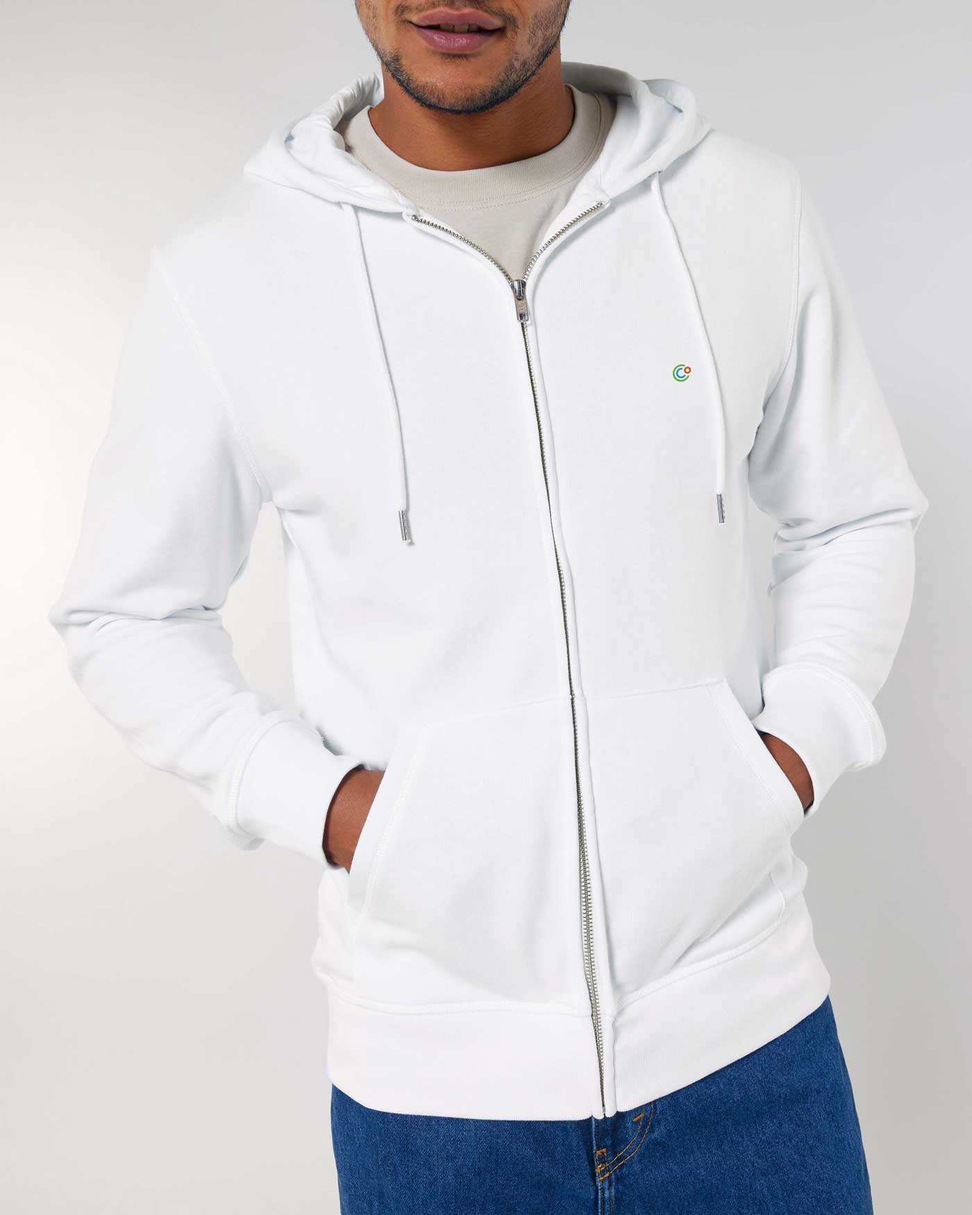 Zip-Hoodie aus Bio-Baumwollmix | Nachhaltige Mode - elvature#farbe_white